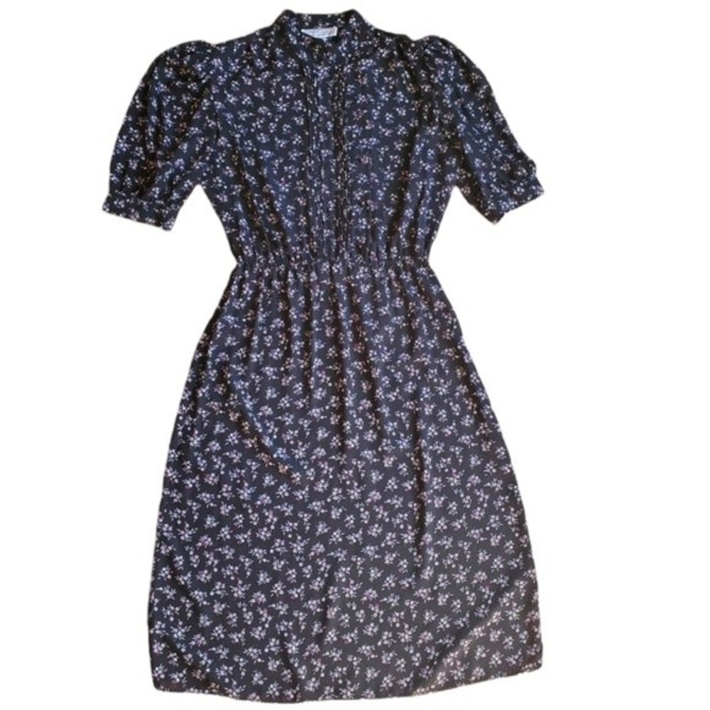 Black Charlee Allison Vintage Floral Women's Dress